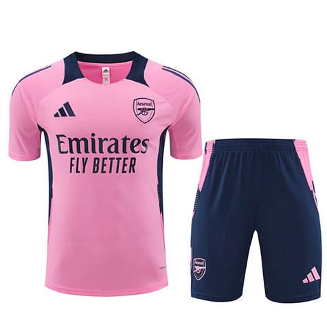 Maillot Entrainement Arsenal 2024/25 Rose+Short Bleu