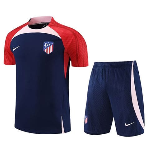 Maillot Training Atletico Madrid 2024/25 Bleu Rouge+Short